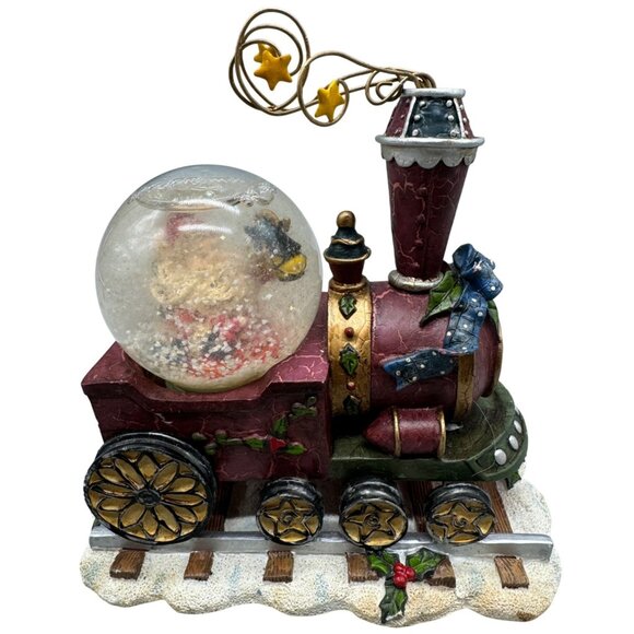 Flowers Inc. Christmas Santa Claus Train Snow Globe Decoration READ - Picture 1 of 9